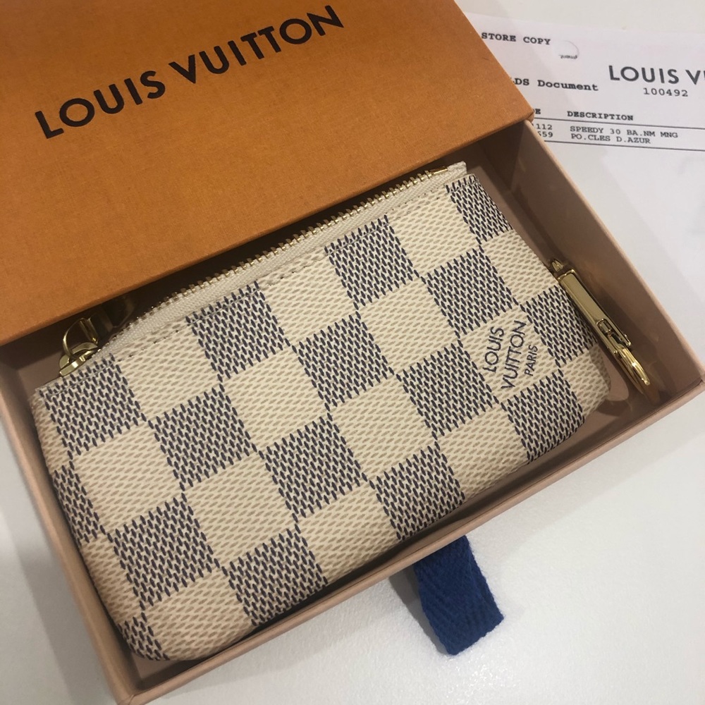 Louis Vuitton Key Pouch Cles Damier Azur